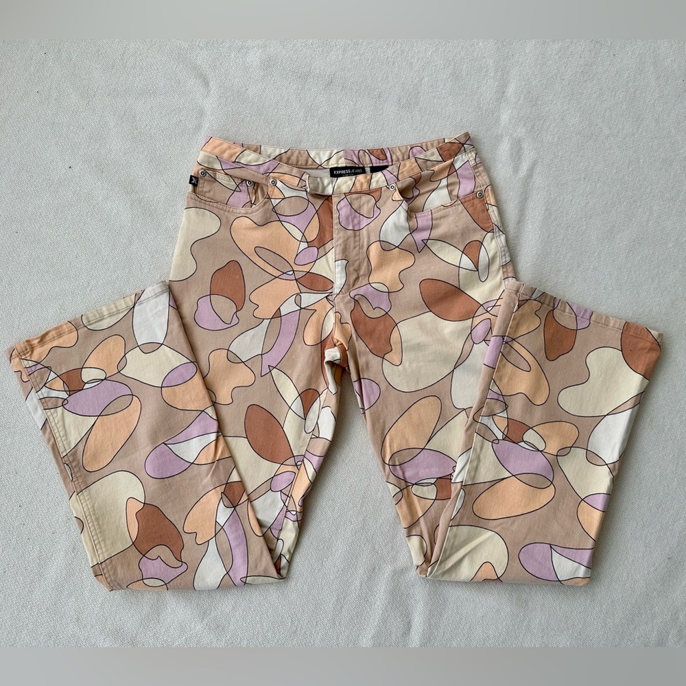 Rare Vintage ‘90s Express Psychedelic Stretch Jean